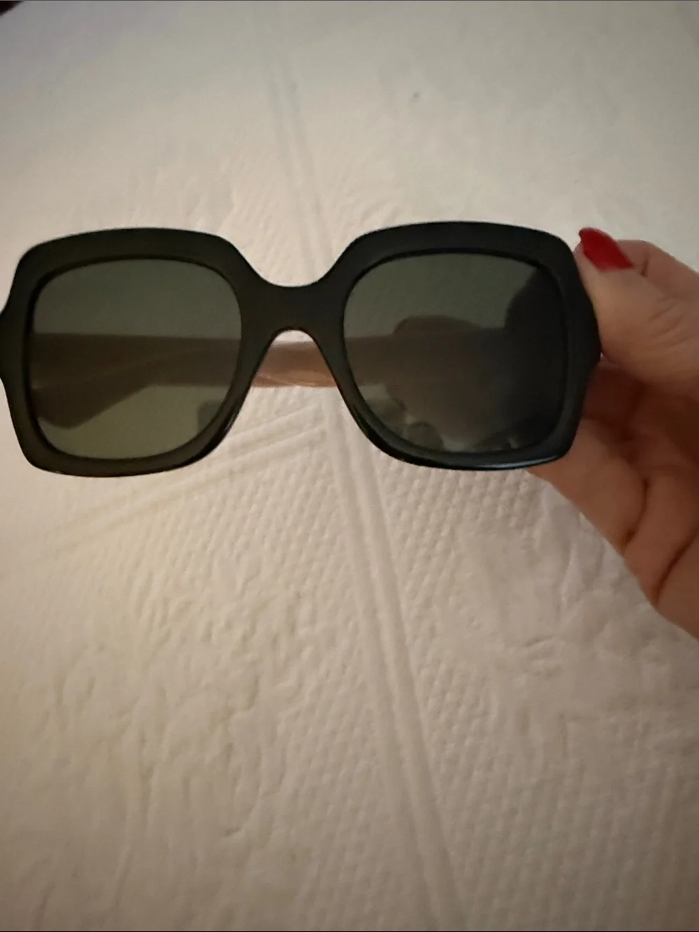 Gucci Black Oversized Square Women's Sunglasses